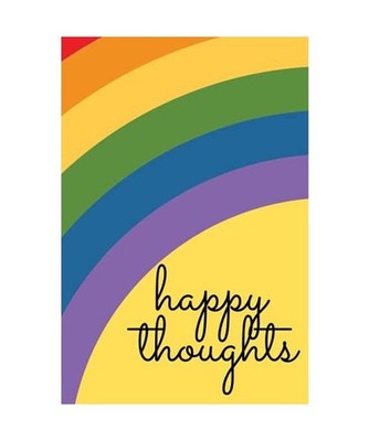 Happy Thoughts: Rainbow Thoughts and Ideas Hardcover Notebook Lined Journal, Han