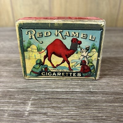 Rare Red Kamel Tobacco Cigarette Empty Box With 1909 Stamp