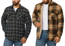Grizzly Mountain Men’s Flannel Sherpa lined Shirt Jacket Plaid New with Tags