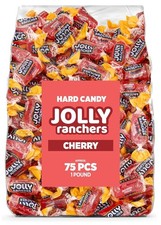 Cherry Jolly Ranchers Hard Candy 1 lb cherry Jolly Ranchers individually wrapped