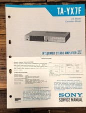 Sony TA-YX7F Amplifier Service Manual Original 