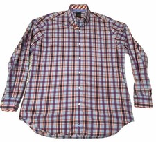Tailorbyrd Shirt Men  s XL Long Sleeve Plaid Check Button Up Flip Cuff
