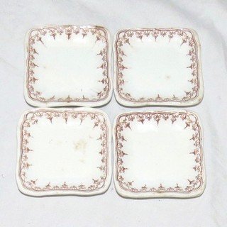 John Maddock Four 2.3/4 inch Square Butter Pats