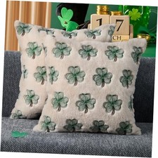 St Patricks Day Pillow Covers 18x18 Inch Set of 2 18" x 18" Pack of 2 White