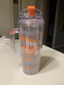 Gourde Dunkin' Donuts 24 Oz Orange Avec Mousqueton - Occasion