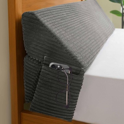 King Size Wedge Pillow for Headboard Gap - Multi Functional Mattress Wedge Be...