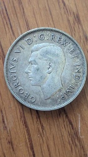 1940 Canada 50 Cents Silver Foreign Coin