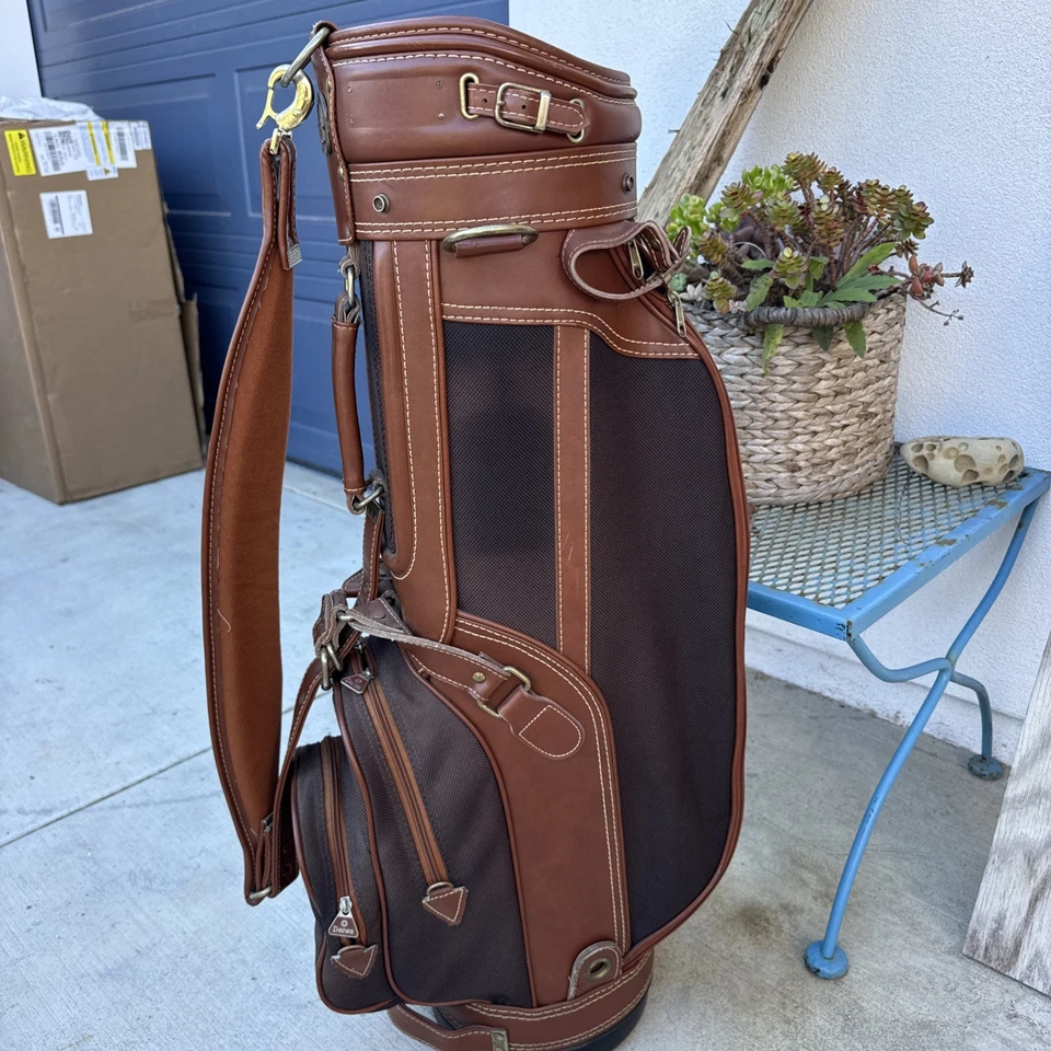 Daiwa Coach Collection Brown Leather 6-Way Golf Carry Bag *REAd - Image 4 of 4