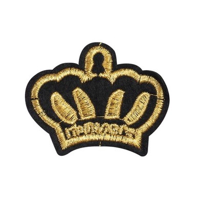 King Crown Iron On Embroidered Patch for Jackets Shirts Bags