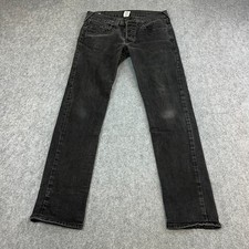 True Religion Mens Jeans Slim Tapered 34 32 Dark Wash Black Rocco Stretch