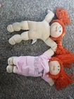 Lot Of two Red Head Cabbage Patch Dolls Blue And Green Eyed Used