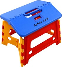 Kids Folding Step Stool Toddlers Bathroom Sink Safety Lock to Stable 1 Pack