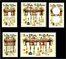 IN THIS KITCHEN MESSES MEMORIES UTENSILS JARS SHELF YELLOW LIGHT SWITCH COVER