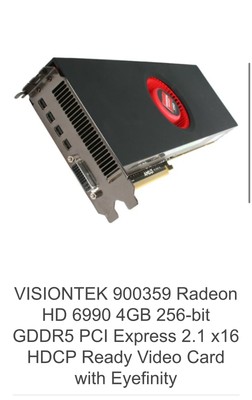 Radeon HD 6990 DirectX 11 R6990-4PD4GD5 4GB 256-Bit GDDR5 PCI Express 2.1 x16