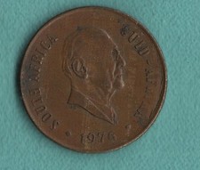 South Africa 2 Cents Coin | Jacobus J. Fouche - 1976