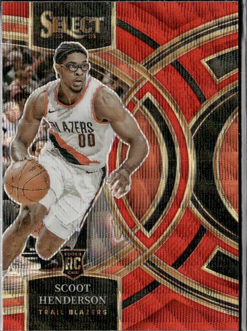 2023-24 Select Scoot Henderson RC #129 Red Wave Premier Trail Blazers Rookie