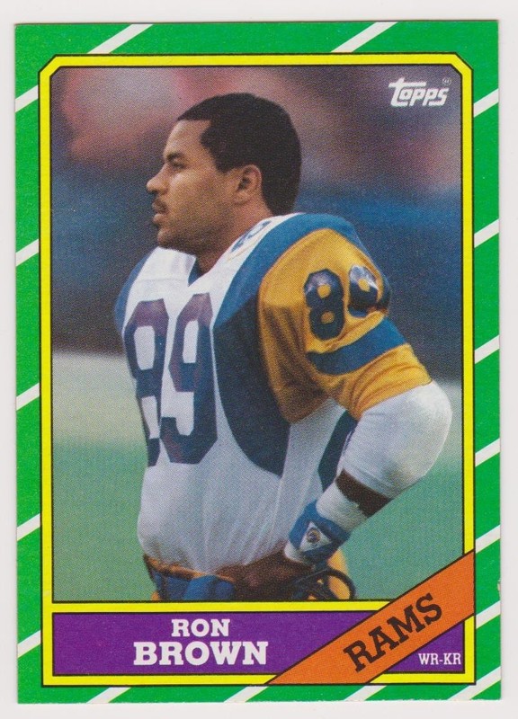 1986 Topps Ron Brown #80 Los Angeles Rams NM or Better