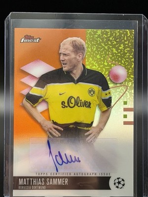 Topps Finest UEFA 2025/26 Matthias Sammer Auto /25 Borussia Dortmund BA-TT