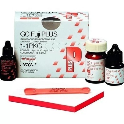 GC Fuji Plus Luting Cement Powder 15g / Liquid 7mL / Conditioner 6.5mL