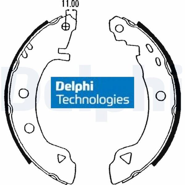 Delphi LS1575 Bremsbackensatz 4 Bremsbacken Trommelbremse-image
