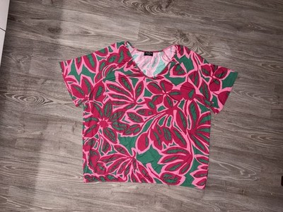 VIA APPIA DUE Shirt Pink Grün Rosa Gr. 50 Neu Ungetragen