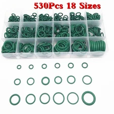 530Pcs O-ring Seals Gasket Washer Kit Rubber For Car A/C System Repair Pipe Seal