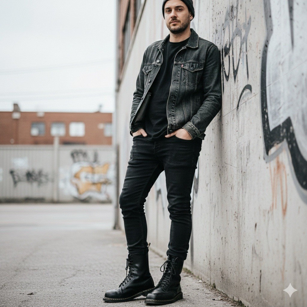 Doc Martens Leather Boots 14 Eyelet Steel Toe Platform Working Combat Industrial