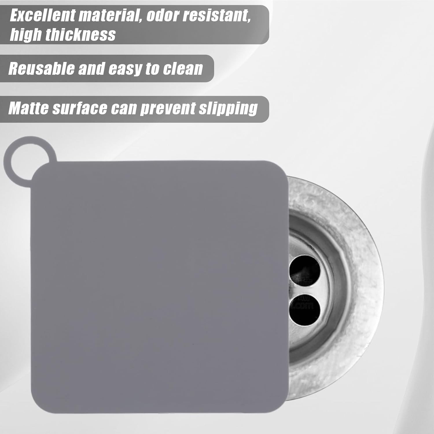 6 PCS Silicone Floor Drain Covers Anti-Odor Mats for Bathroom Kitchen