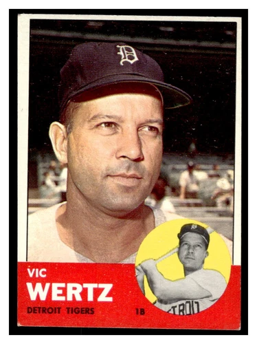 1963 Topps Baseball #348 Vic Wertz 63TBB-08