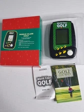 Vintage Radica World Class Golf Handheld Electronic Game Tested Works w/ Inserts