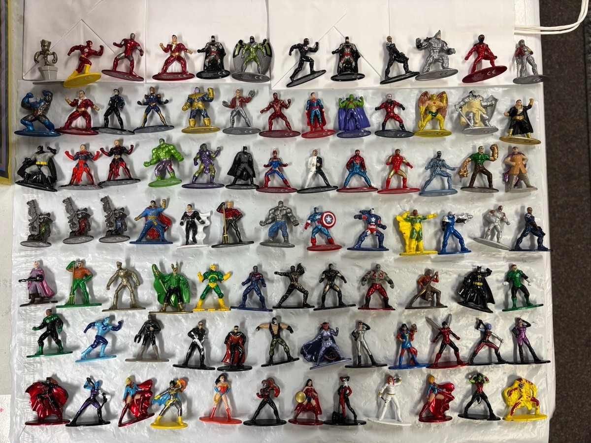 Lot Of 87 Pcs Jada Nano Metal Figs DC Marvel Toys Mini Super Hero
