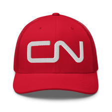 Canadian National Railway Logo Adjustable Embroidered Retro Trucker Hat