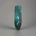 BLENKO Car Flower vase modern art glass aqua sea green No Label