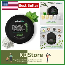 Organic  Charcoal Toothpowder with Essential Oils, Whitening, Kid Safe