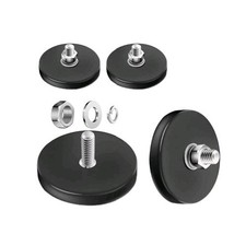 Rubber Coated 30lbs 1.69in Mounting Neodymium Magnets Base Anti-Scratch 4pcs M6