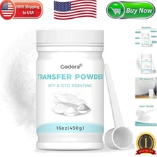 All-Purpose White DTF Powder - 450g Hot Melt Adhesive for Professional Transfers