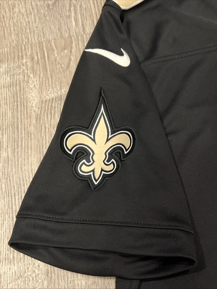 Nike Drew Brees #9 New Orleans Saints Stitched Jersey On Field Gold Size Small - Image 4 of 4