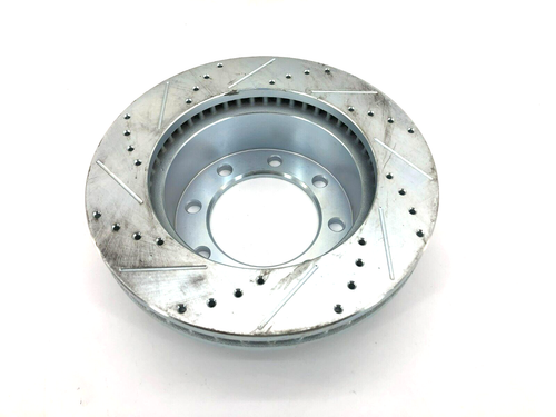 New Detroit Axle S-54124R Front Drilled and Slotted Brake Rotor - Picture 4 of 5