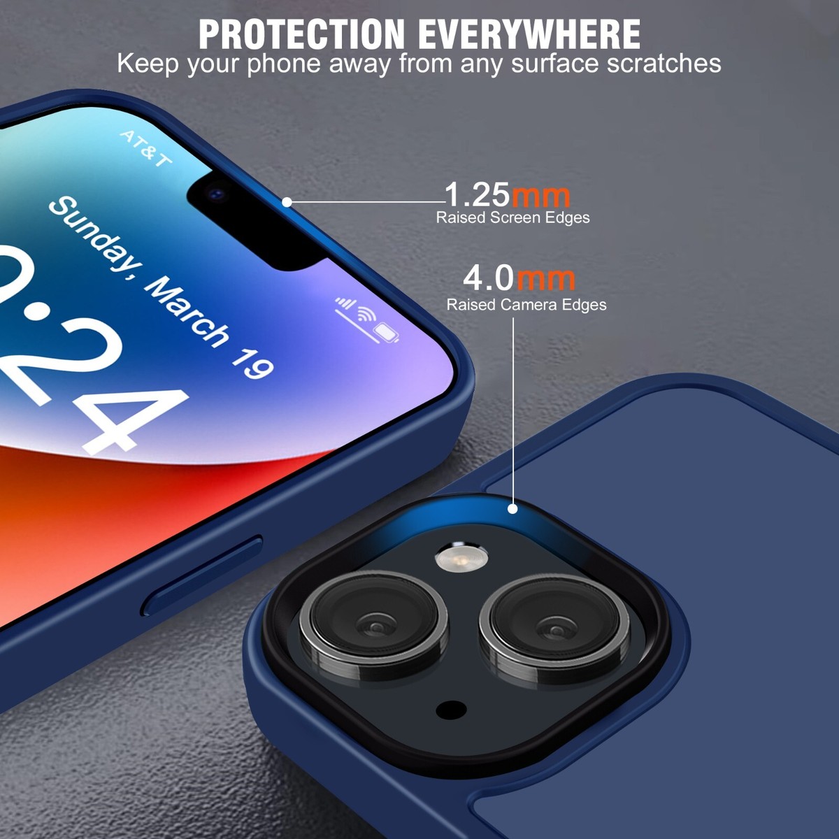 Case for Apple iPhone 14, Dark Blue, MagSafe Compatible