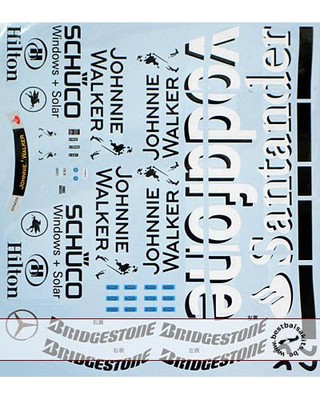 1/8 MISC DECAL for DEAGOSTINI McLAREN MP4-23 HAMILTON Other Sports Car Models & Kits