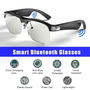 Wireless Smart AI Glasses Bluetooth Call Headset Polarized Translator Sunglasses