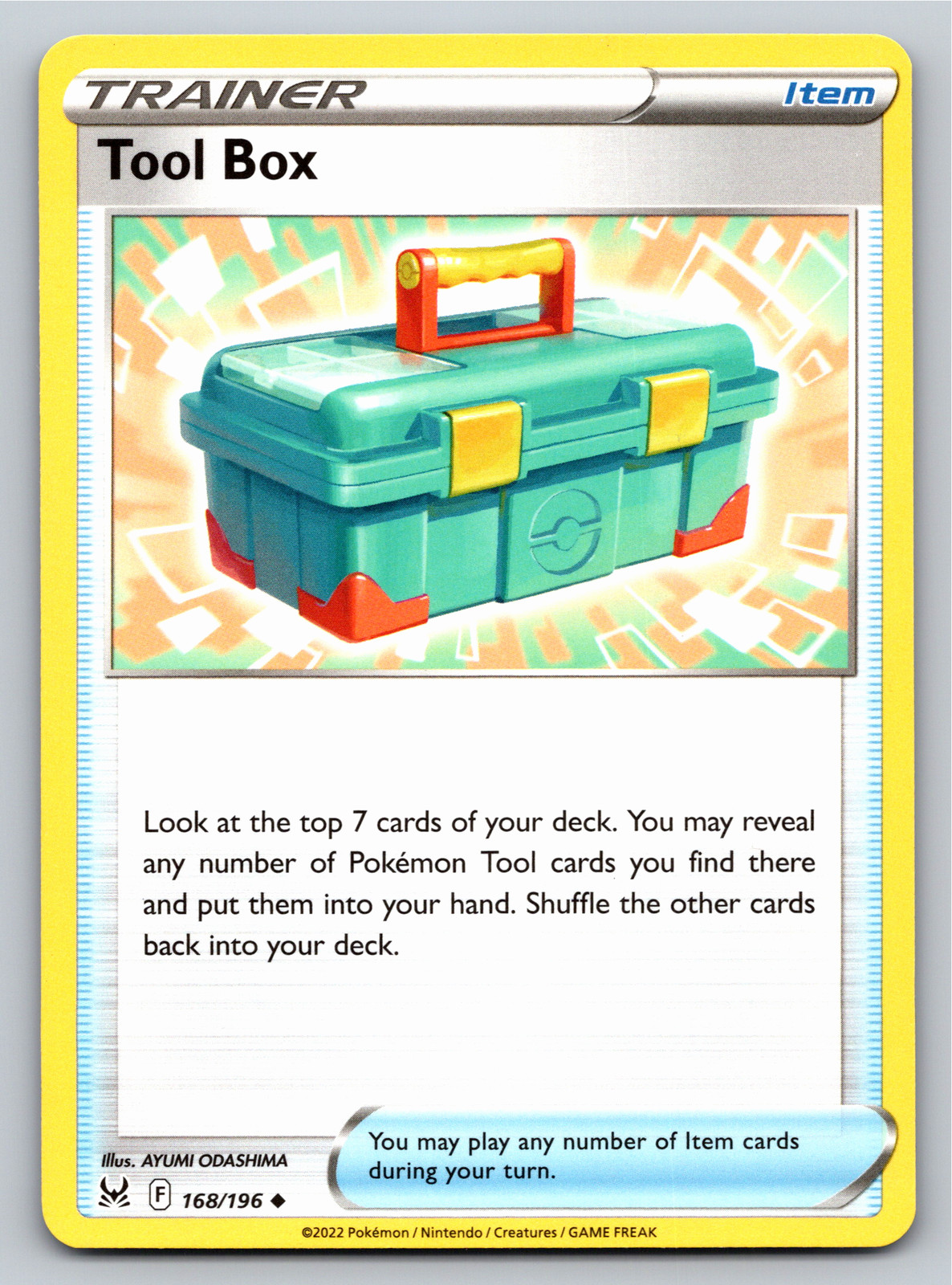 Tool Box 168/196 Uncommon Lost Origin Pokemon Card - NM Near Mint