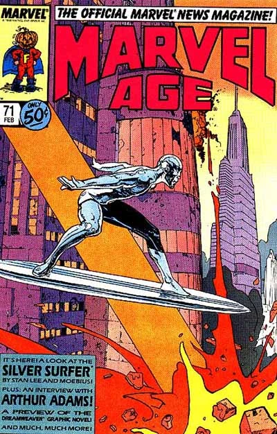 MARVEL AGE #70 VF, Moebius Silver Surfer, Comics Fanzine 1989 | eBay
