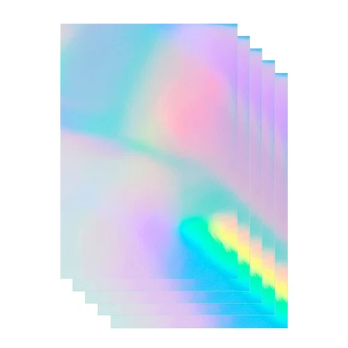50 Sheets Holographic Printable Sticker Paper 8.5 x 11 inch Waterproof Sticke...
