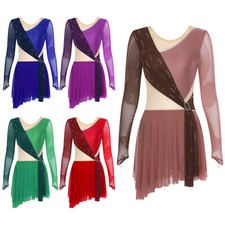 Womens Dresses Ballet Dress Competition Uniforms Contemporary Bodysuit Openable