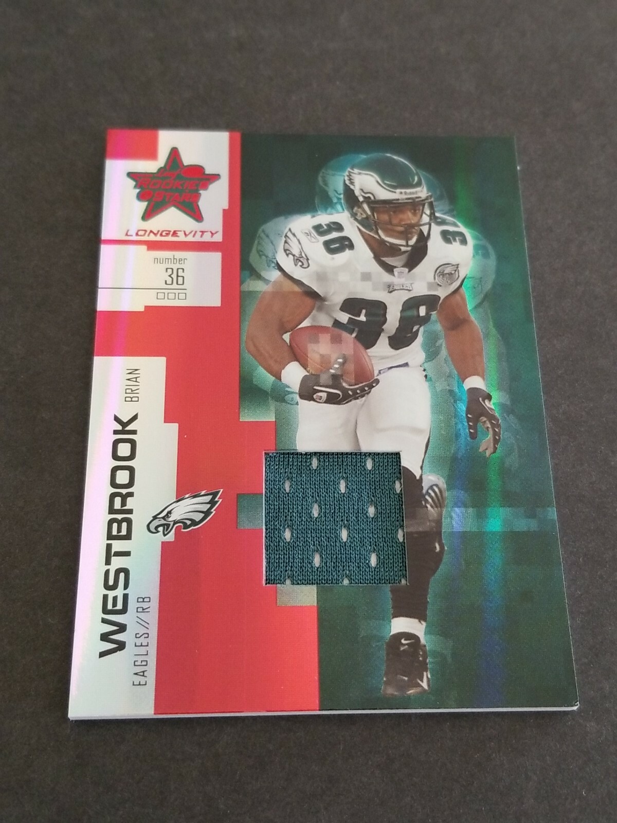 2007 Leaf Rookies & Stars Longevity Ruby #9 Brian Westbrook Jersey 003/250