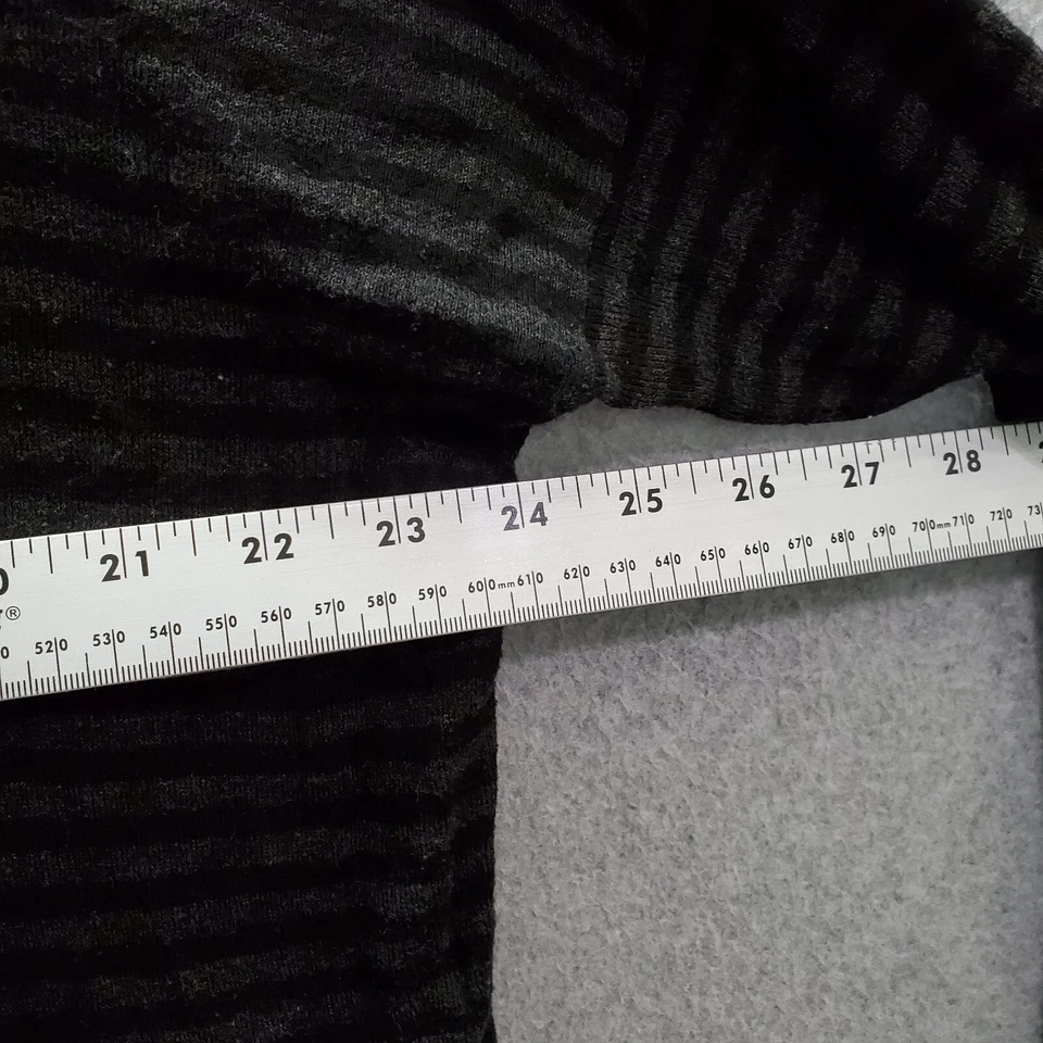 Suéter de mujer Eileen Fisher pequeño gris a rayas hilo italiano túnica de gran tamaño Foto 3 de 4