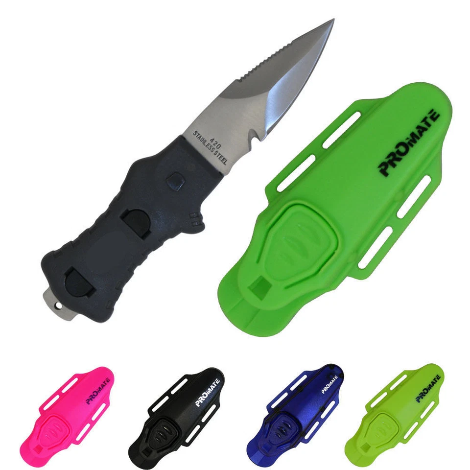 Stainless Steel Scuba BCD BC Dive KNIFE Scuba Diving Snorkeling Pointed 3" Blade