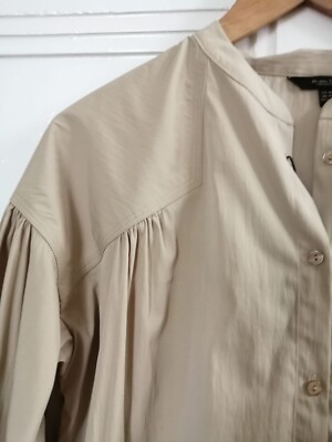 Massimo Dutti shirt top blouse beige XS S 2 4 6 CAMPAIGN