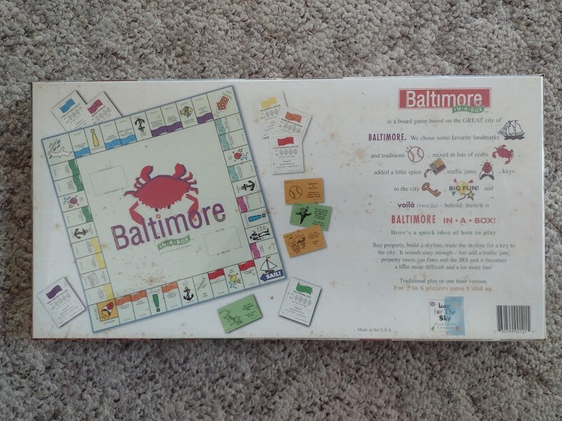 Monopoly Baltimore Edition eBay